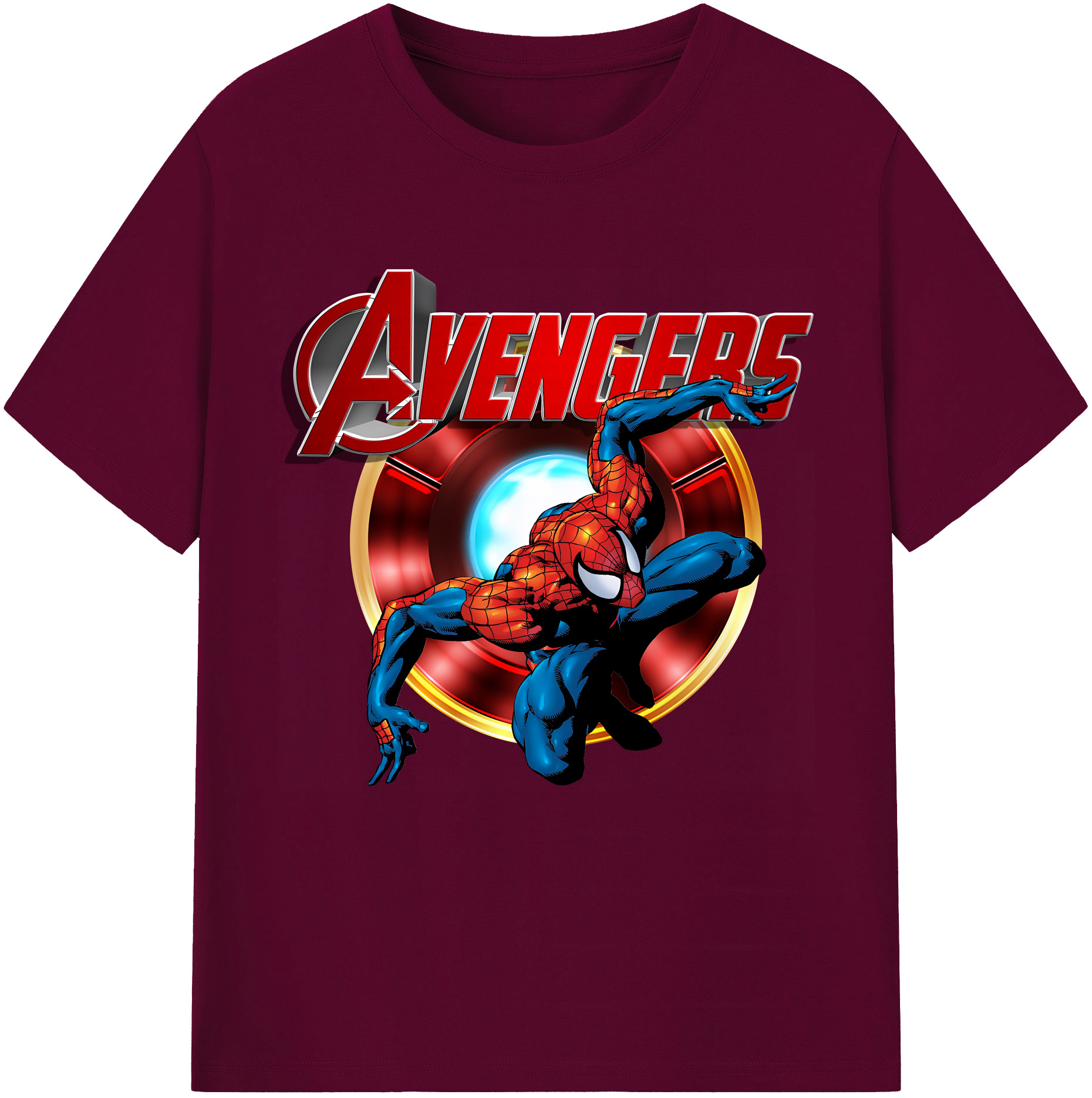 （画像用） Spider Man スパイダーマン レディースカジュアルプリントTシャツ（綿100％）